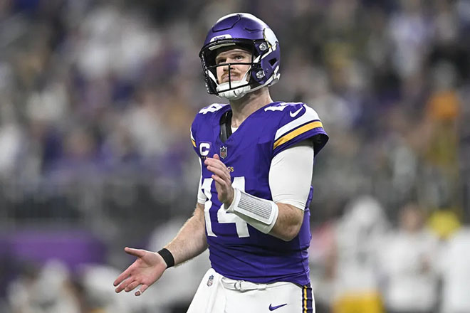 El futuro de Sam Darnold con los Vikings depende de los playoffs de la NFL de 2025